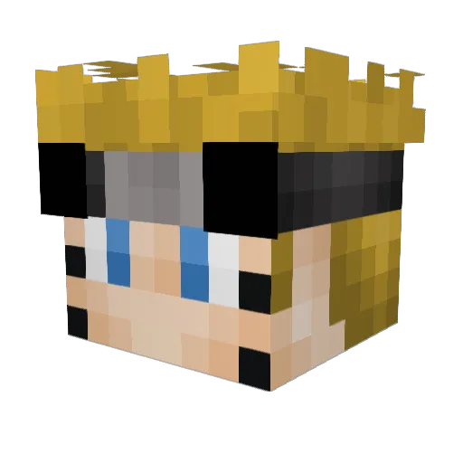 3loU_CenYa Minecraft avatar head, 3D render