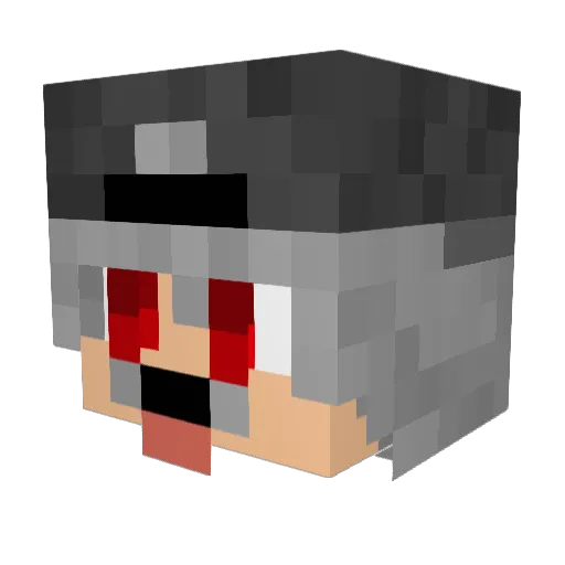 3loober Minecraft avatar head, 3D render