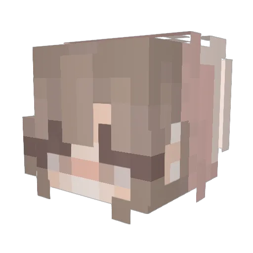 3lxya Minecraft avatar head, 3D render