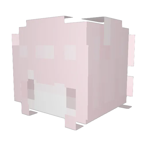 3lzzz Minecraft avatar head, 3D render