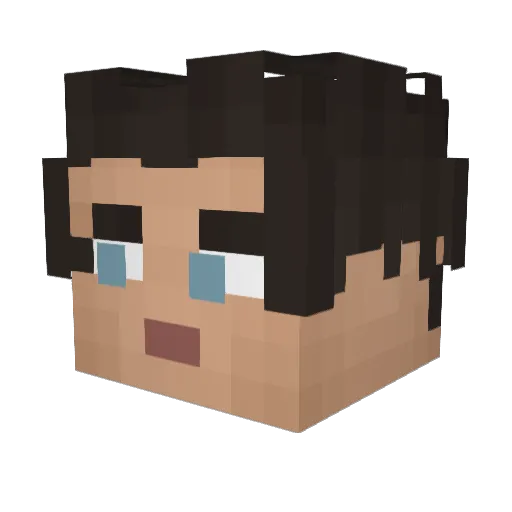 3makJoud Minecraft avatar head, 3D render