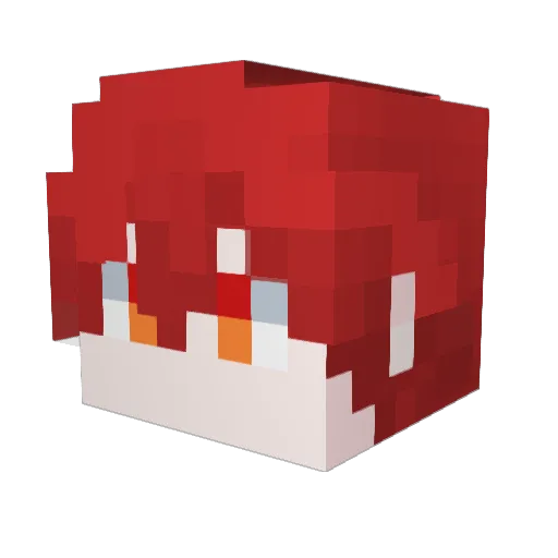 3mata_Aho Minecraft avatar head, 3D render