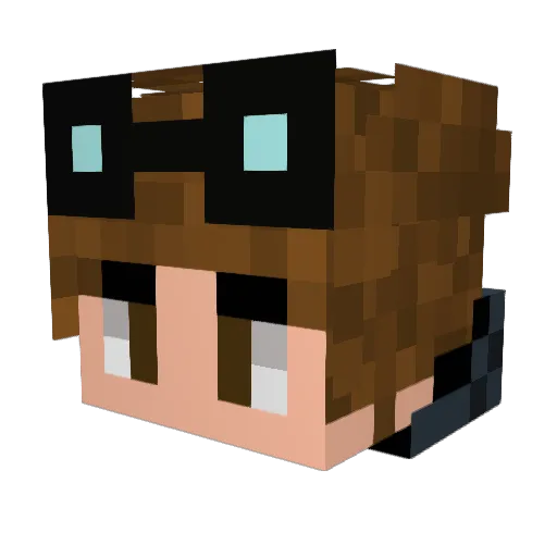 3mendous Minecraft avatar head, 3D render