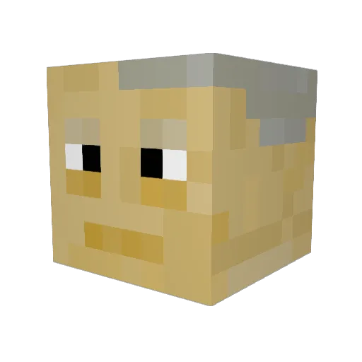 3meraldK Minecraft avatar head, 3D render