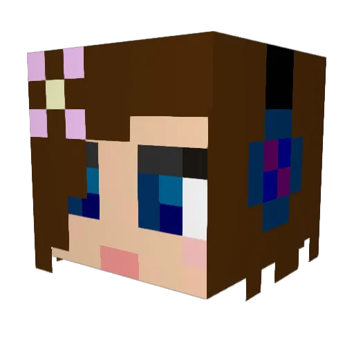 3miable Minecraft avatar head, 3D render