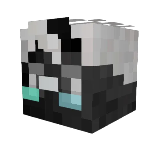 3mid Minecraft avatar head, 3D render