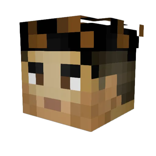 3mk_Lord Minecraft avatar head, 3D render