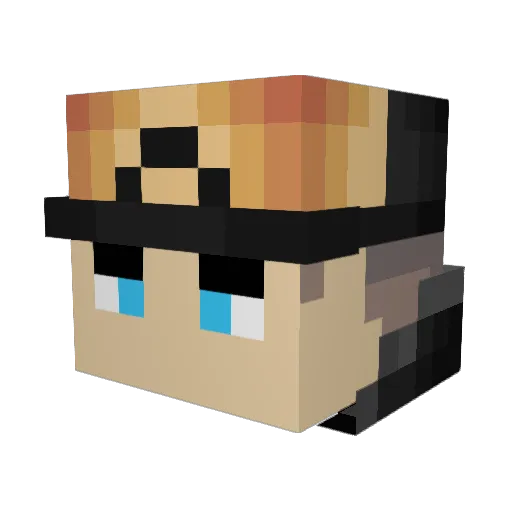 3mlg5u Minecraft avatar head, 3D render