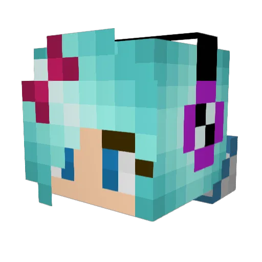 3mma_2 Minecraft avatar head, 3D render