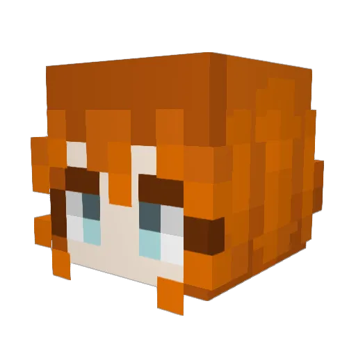 3mma_Louis3 Minecraft avatar head, 3D render
