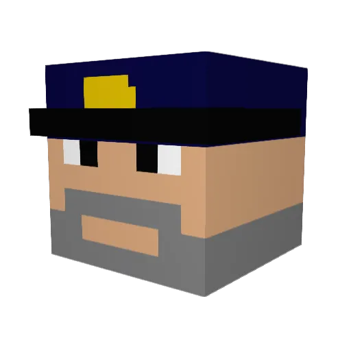 3moHuss Minecraft avatar head, 3D render