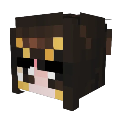3monga Minecraft avatar head, 3D render