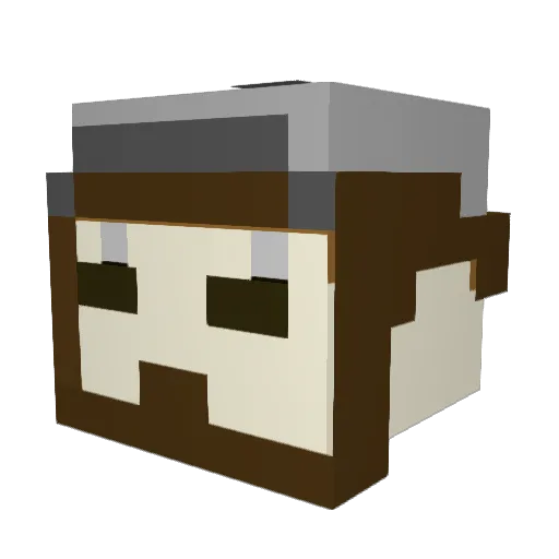 3mrss Minecraft avatar head, 3D render