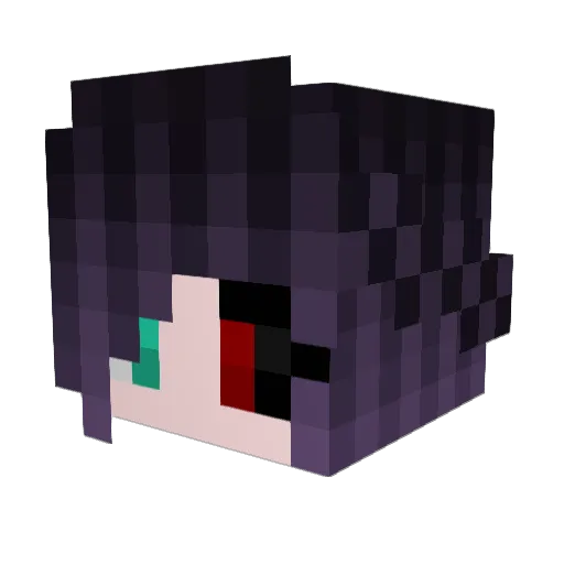 3ms Minecraft avatar head, 3D render