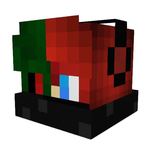 3ms_Michi Minecraft avatar head, 3D render