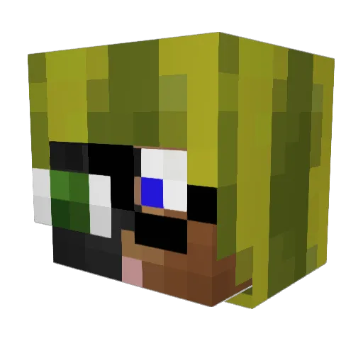 3my_prox Minecraft avatar head, 3D render