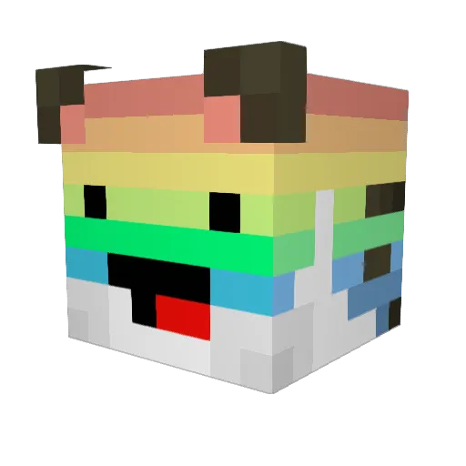 3n1g Minecraft avatar head, 3D render