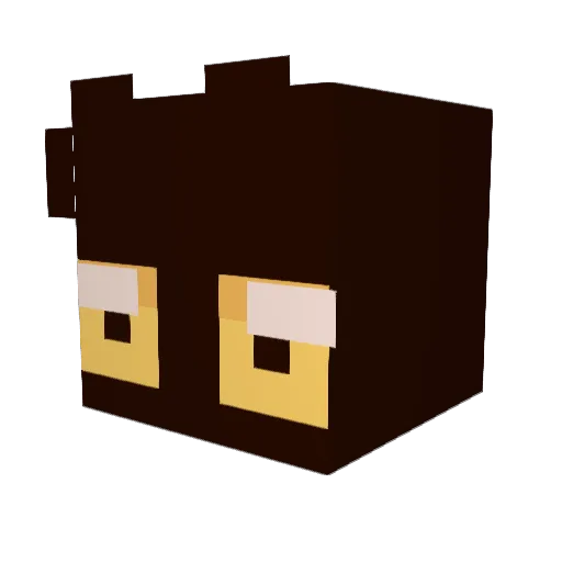 3n_il Minecraft avatar head, 3D render