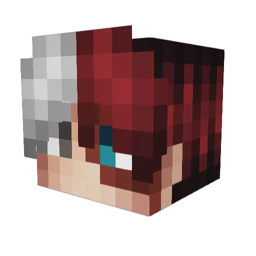 3nado Minecraft avatar head, 3D render