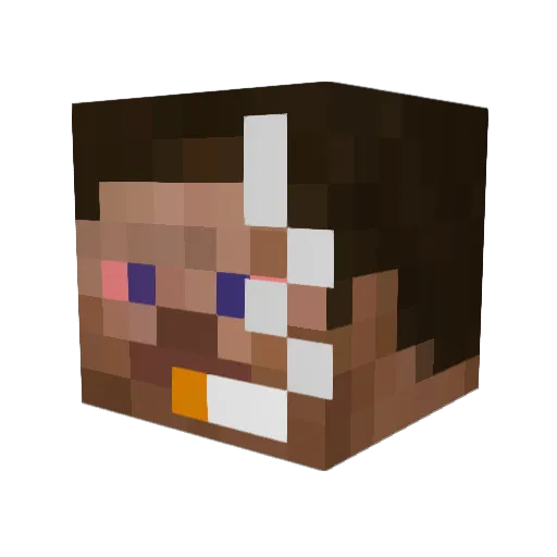 3nazist Minecraft avatar head, 3D render