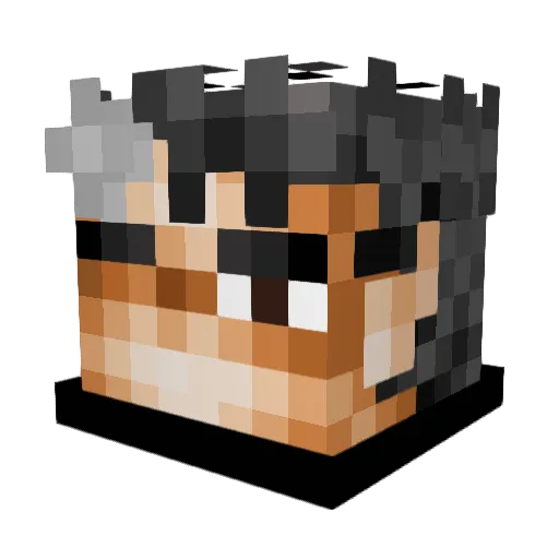 3ndorphin_Orphan Minecraft avatar head, 3D render