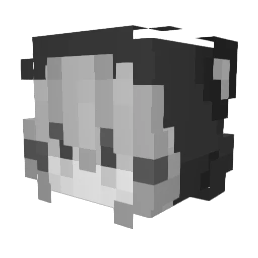 3nu_08 Minecraft avatar head, 3D render