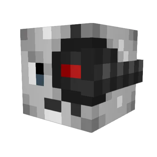 3of5 Minecraft avatar head, 3D render
