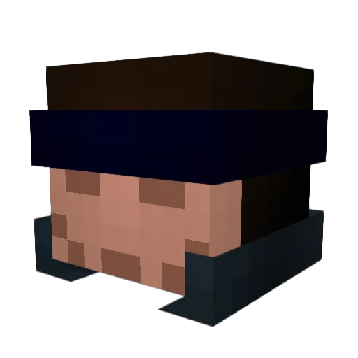 3ookiez Minecraft avatar head, 3D render