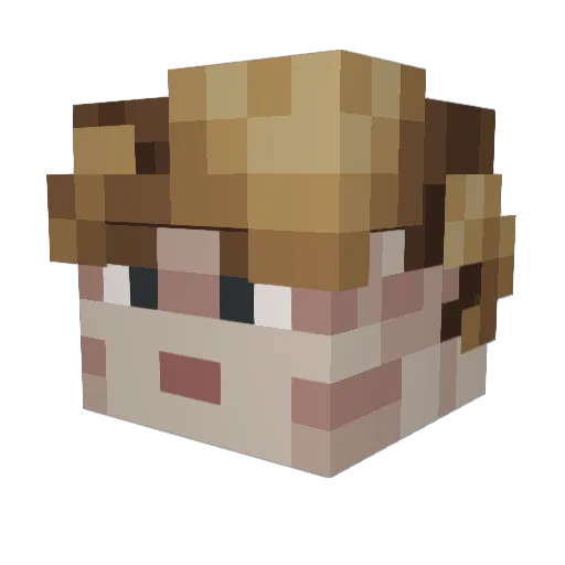 3orka Minecraft avatar head, 3D render
