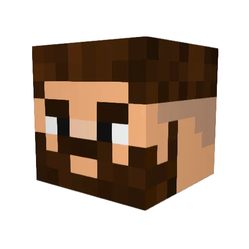3oume3 Minecraft avatar head, 3D render