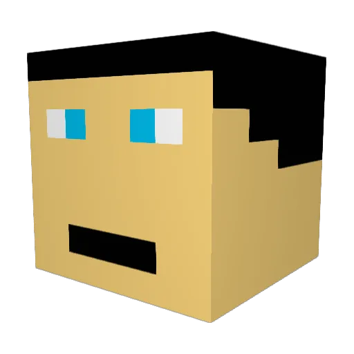 3paddys Minecraft avatar head, 3D render
