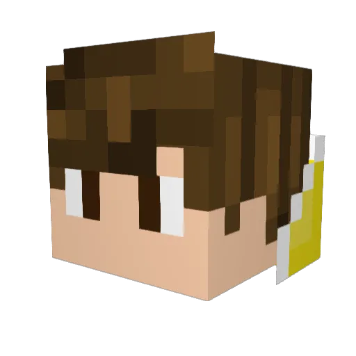 3pic3than Minecraft avatar head, 3D render
