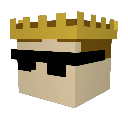 3pinkdragon Minecraft avatar head, 3D render