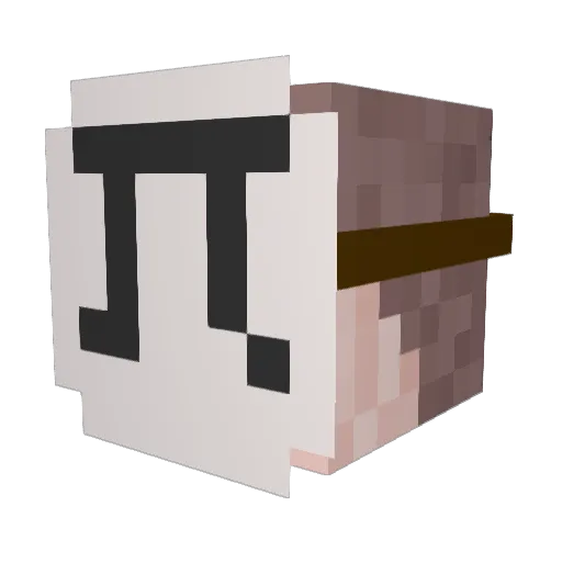 3point141 Minecraft avatar head, 3D render