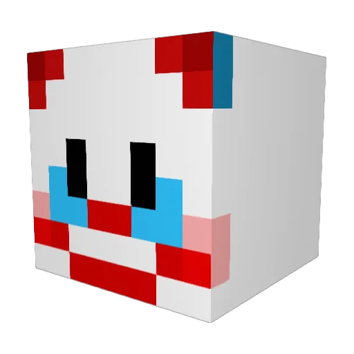 3poisons Minecraft avatar head, 3D render