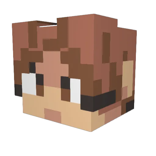 3poke6 Minecraft avatar head, 3D render