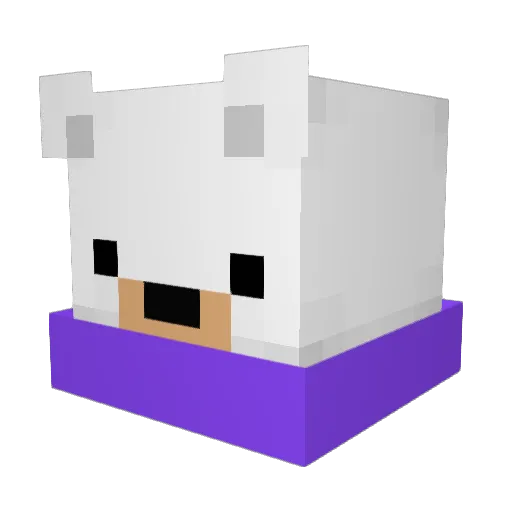 3pov Minecraft avatar head, 3D render