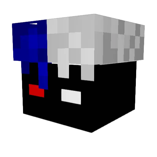 3prs Minecraft avatar head, 3D render