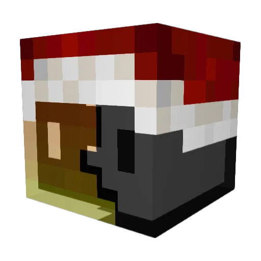 3qr_ Minecraft avatar head, 3D render