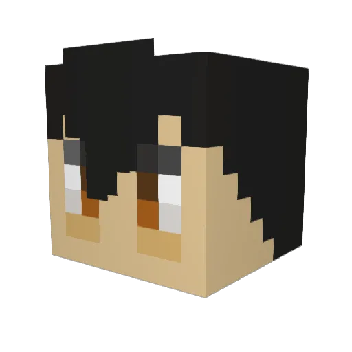 3rastus Minecraft avatar head, 3D render