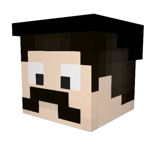 3rdPIanet Minecraft avatar head, 3D render