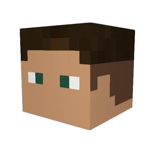 3reeka_ Minecraft avatar head, 3D render