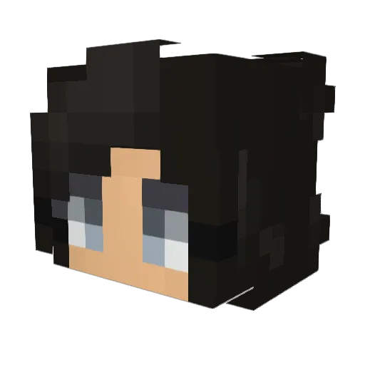 3rika Minecraft avatar head, 3D render