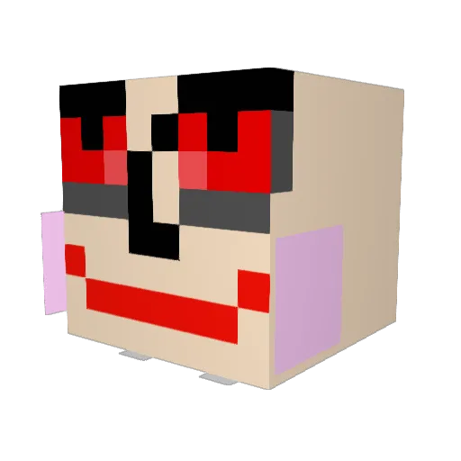 3rvis Minecraft avatar head, 3D render