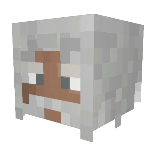 3s0x Minecraft avatar head, 3D render