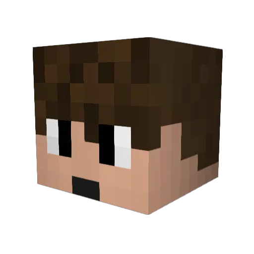 3sFro Minecraft avatar head, 3D render