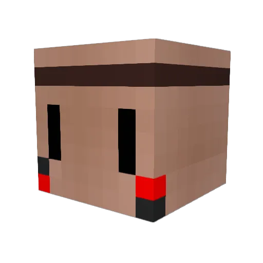 3sil Minecraft avatar head, 3D render