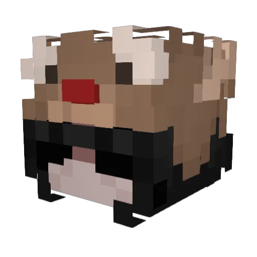 3siole Minecraft avatar head, 3D render