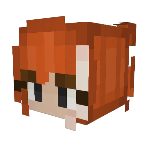 3sqi Minecraft avatar head, 3D render