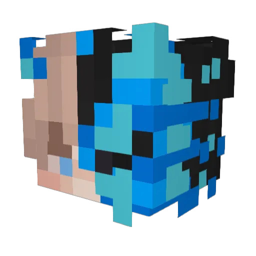 3ternalF1ame Minecraft avatar head, 3D render